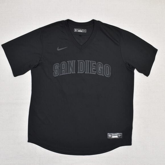 Nike Men's MLB San Diego Padres Jersey #23 Tatis Jr Polyester All Black Size XL
